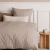 Sengetøj 240x220 cm - bomuldssatin - Blokhus - taupe - Luna Denmark