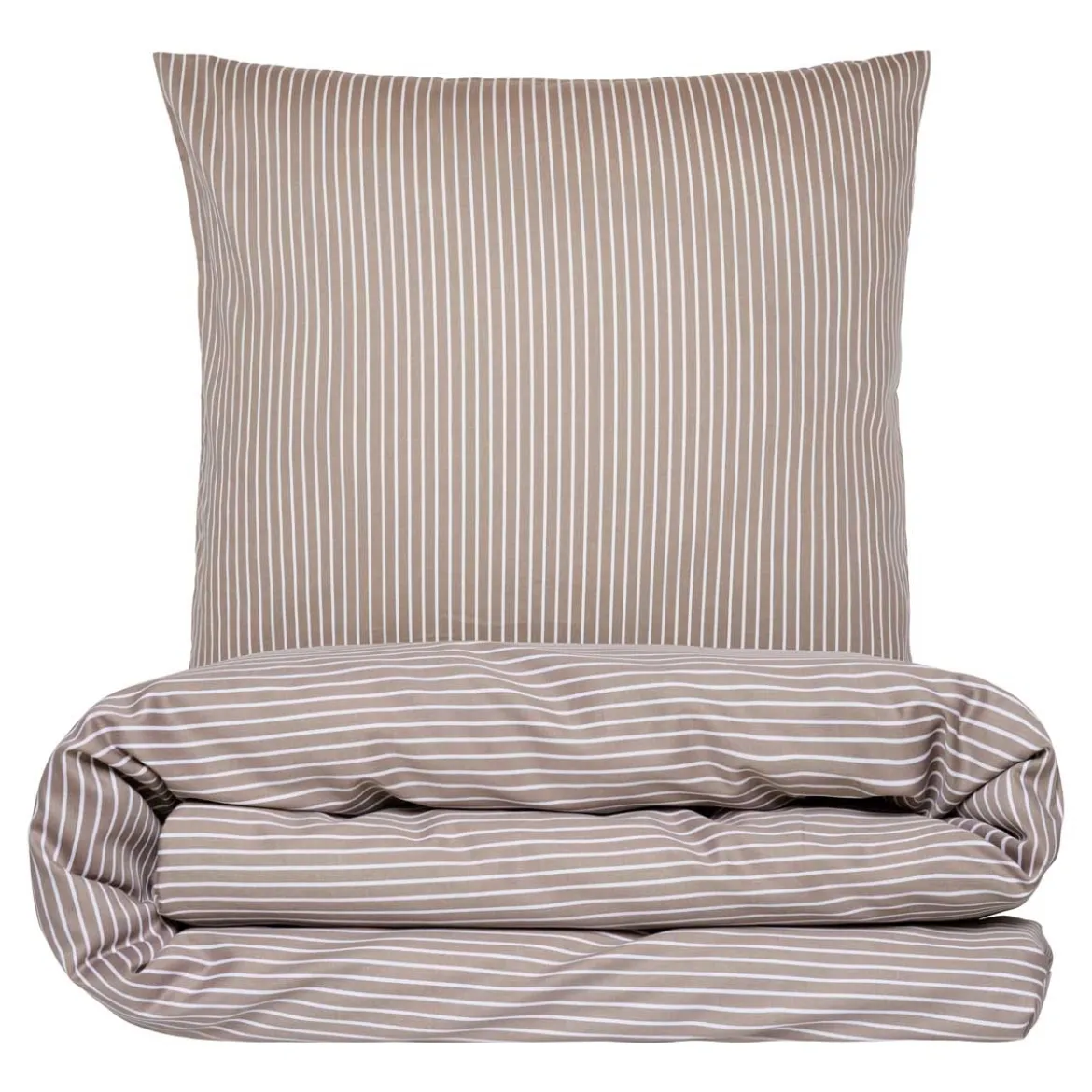 Sengetøj 240x220 cm - bomuldssatin - Blokhus - taupe - Luna Denmark