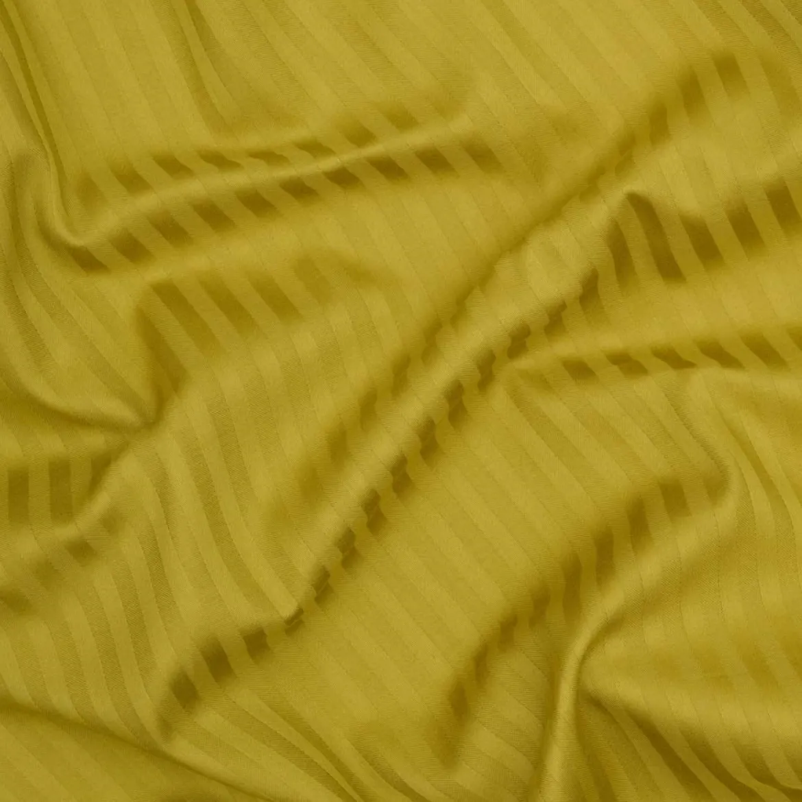 Sengetøj 140x200 cm - bomuldssatin - Smal stribet - lime - Prima