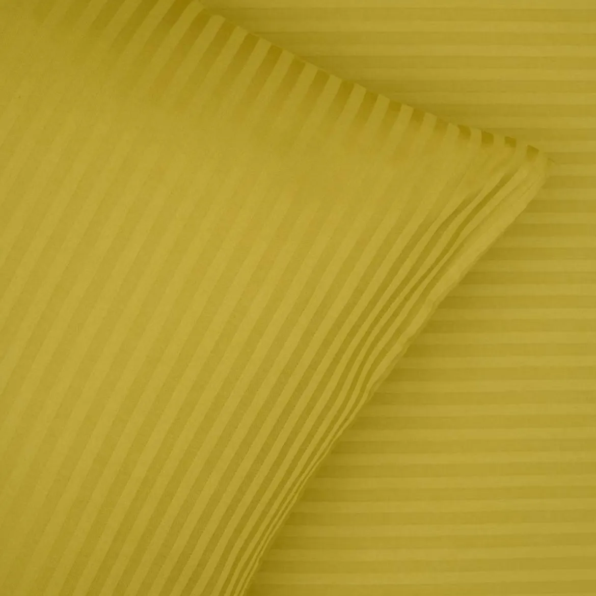 Sengetøj 140x220 cm - bomuldssatin - Smal stribet - lime - Prima