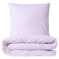 Sengetøj 140x220 cm - Nano krepp - lavendel - Luna Denmark
