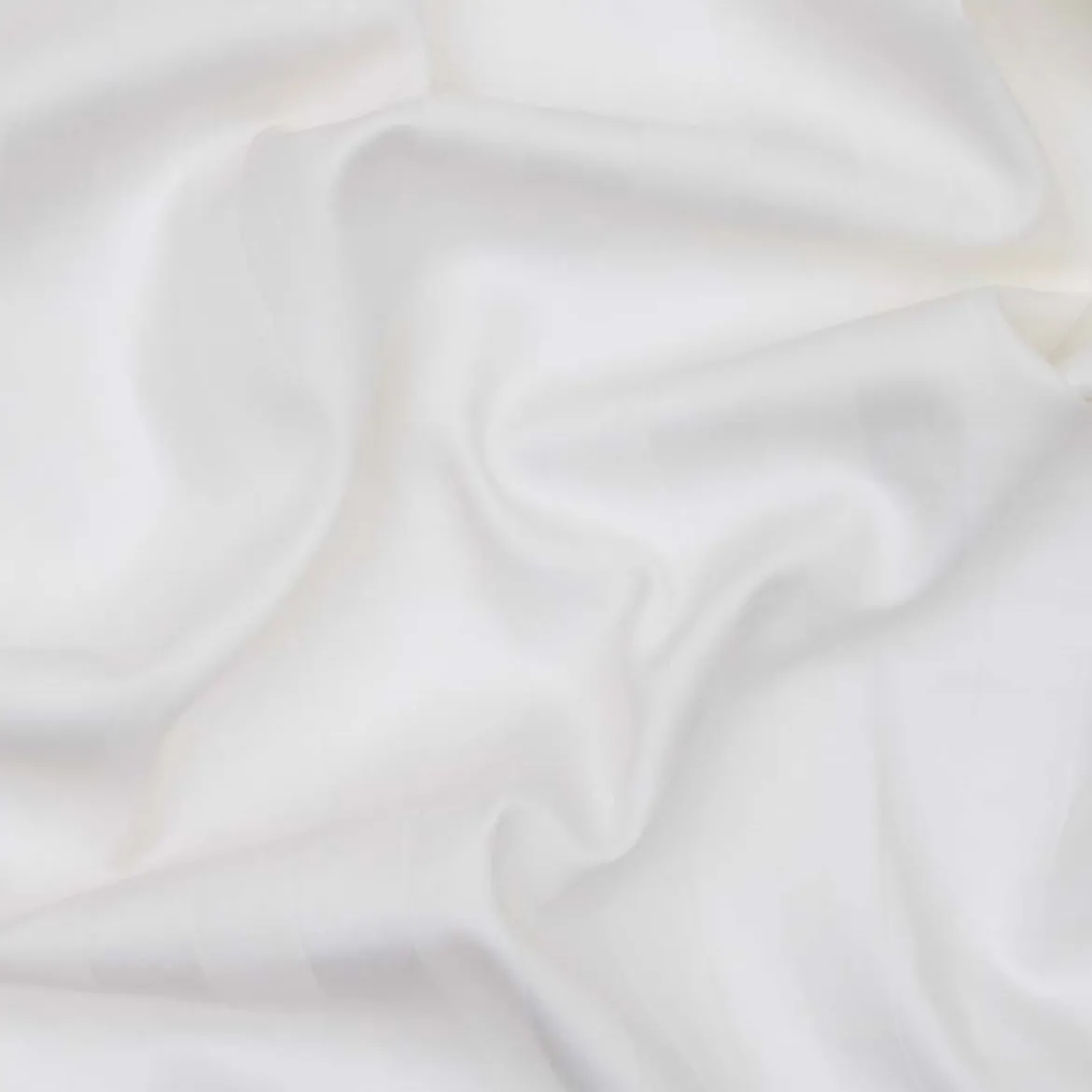 Sengetøj 140x200 cm - premium bomuld - Satin stribet - hvid - Luna Denmark