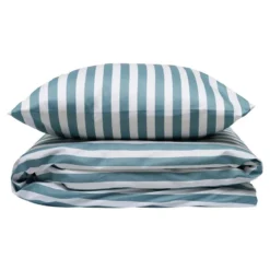 Sengetøj 140x200 / 50x70 cm - Kalle - blue Stripe - Luna Denmark