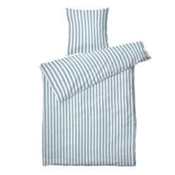 Sengetøj 135x200 / 80x80 cm - Kalle - blue stripe - Luna Denmark