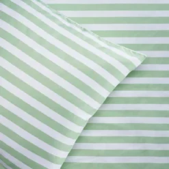 Sengetøj 140x200 / 50x70 cm - Kalle - green Stripe - Luna Denmark
