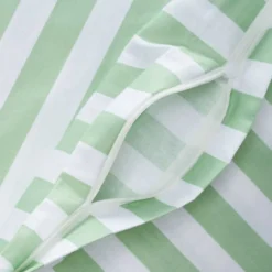 Sengetøj 140x200 / 50x70 cm - Kalle - green Stripe - Luna Denmark
