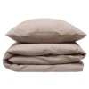 Sengetøj 150x210 / 50x60 cm - Nano Krepp taupe - Luna Denmark