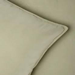 Sengetøj 140x200 / 50x70 cm - stonewash - lys grøn - Luna Denmark