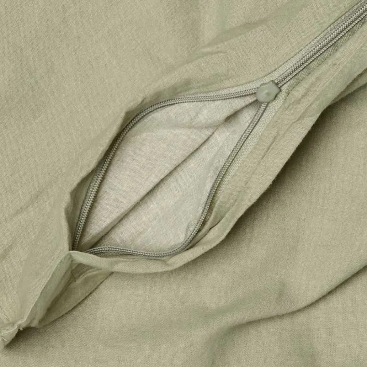 Sengetøj 140x200 / 50x70 cm - stonewash - lys grøn - Luna Denmark