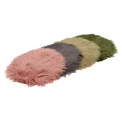 Siddehynde Ø34 cm - Imiteret Pels - taupe - Norø