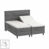 Splitlagen - H lagen 180x200 cm - 80 cm split - premium bomuldssatin - hvid - Luna Denmark