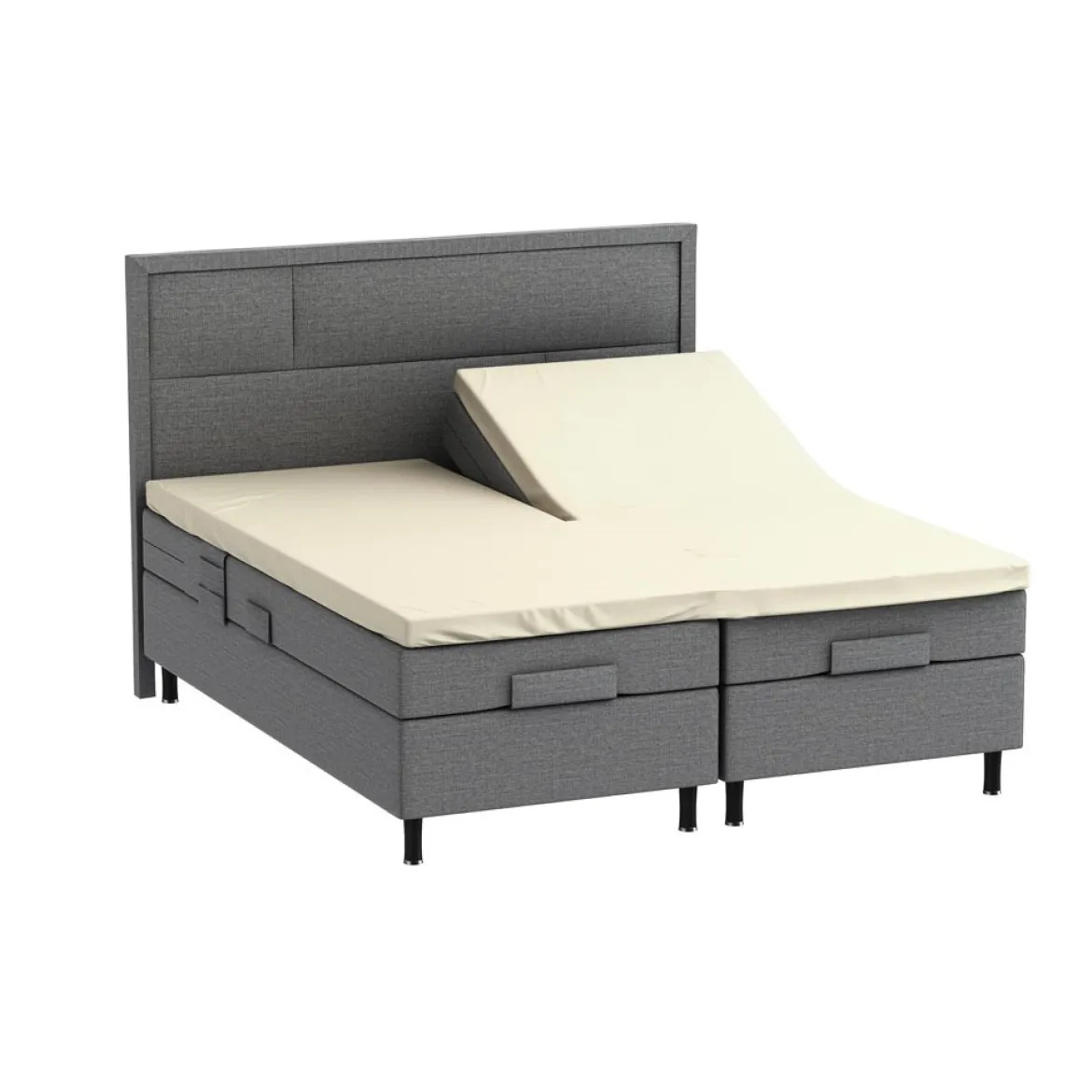 Splitlagen - U lagen 180x210 cm - bomuldssatin - Soft feel - ivory - ProSleep