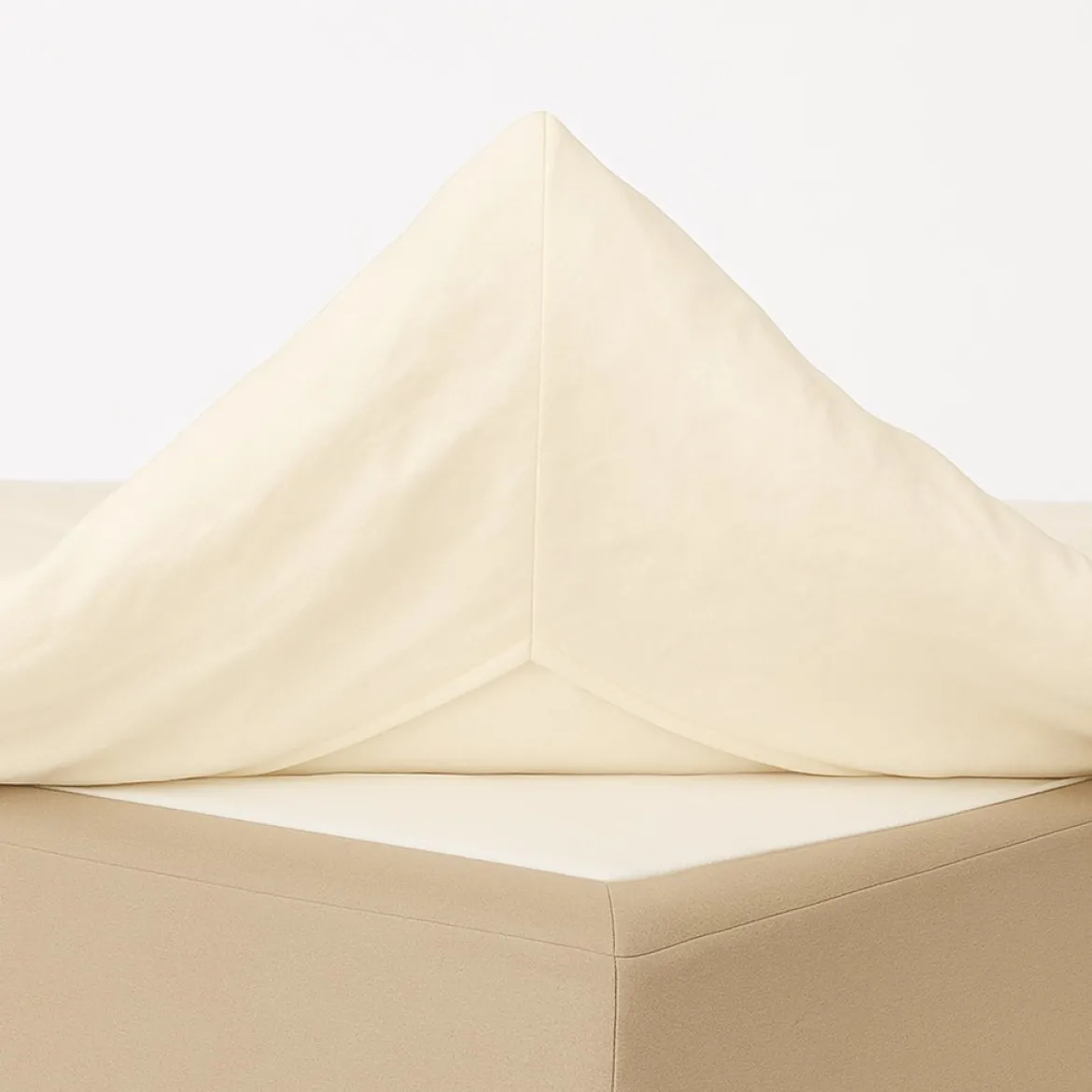 Splitlagen - U lagen 180x210 cm - bomuldssatin - Soft feel - ivory - ProSleep