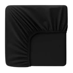 Stræklagen 80x200 - premium jersey - Bio Polish Cotton - sort - Luna Denmark