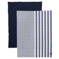 Viskestykke - bred stribet - navy - 2 stk. - Norø