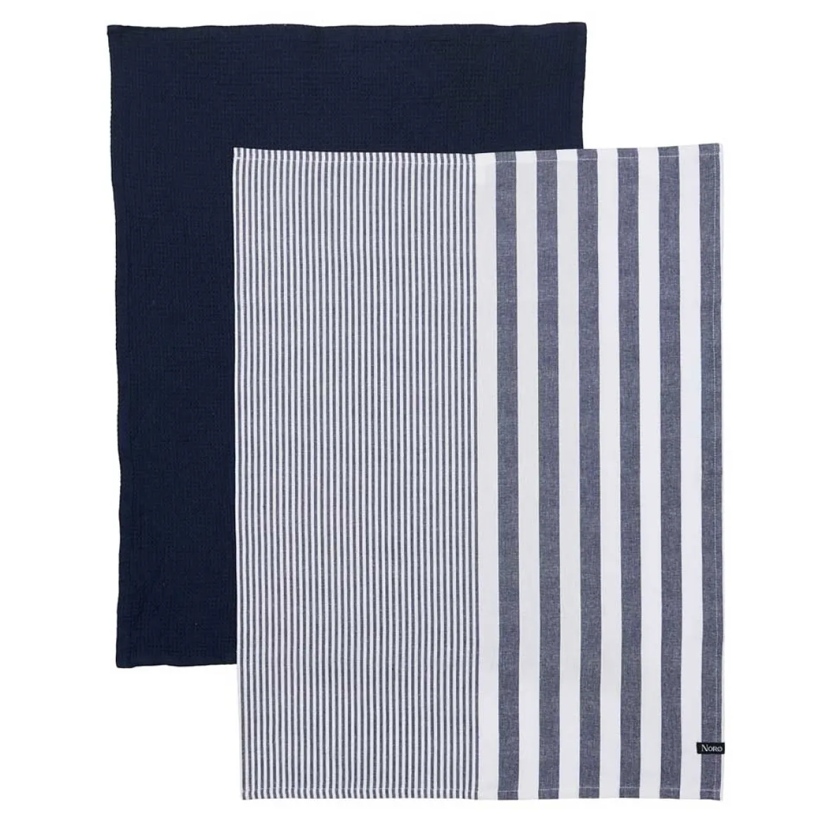 Viskestykke - bred stribet - navy - 2 stk. - Norø