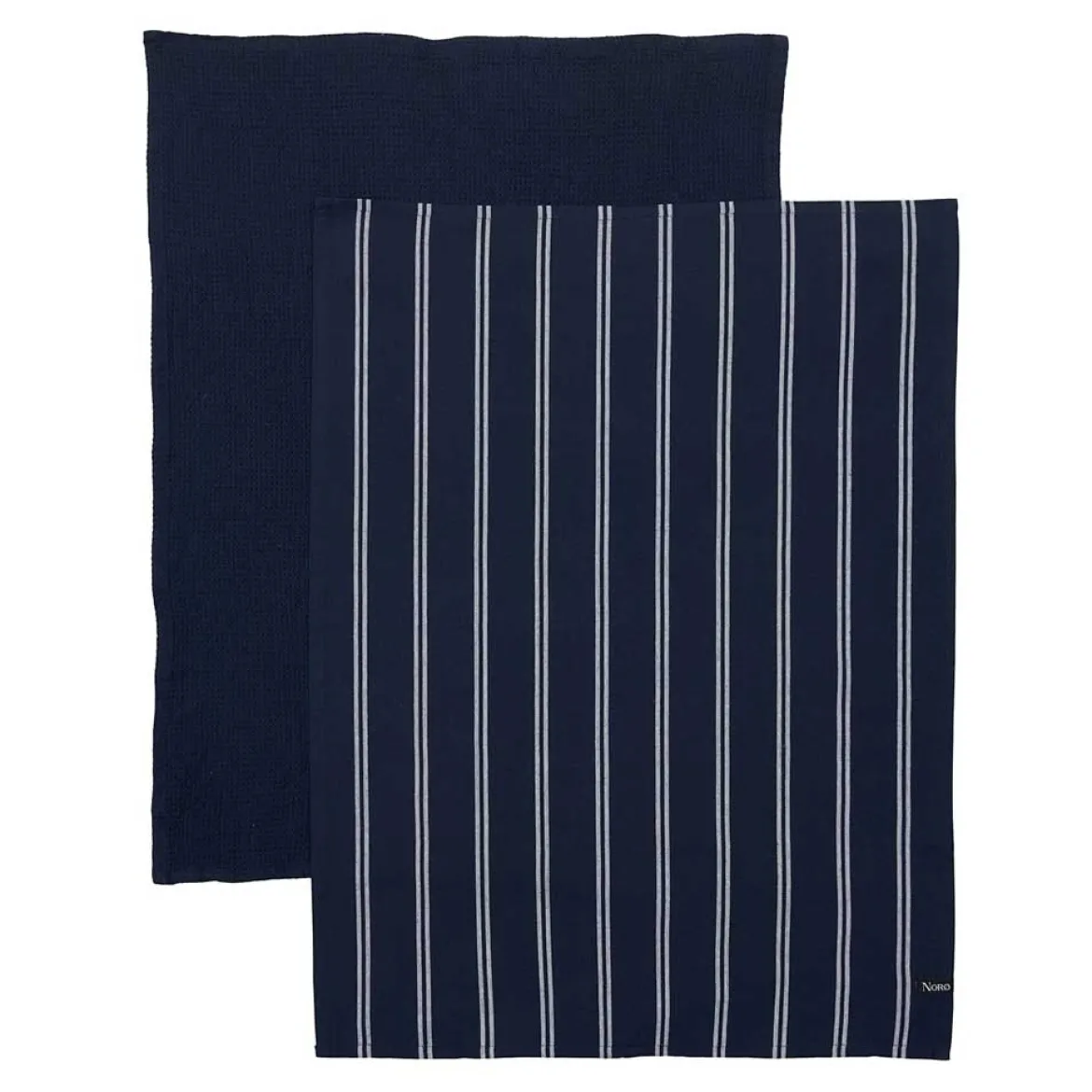 Viskestykke - smal stribet - navy - 2 stk. - Norø